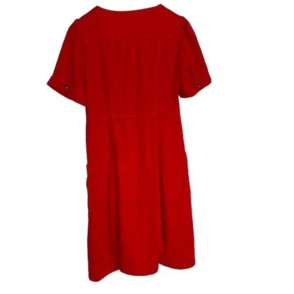 Anthropologie Pilcro and the Letterpress Red Button Front Dress | 2 - Picture 4 of 6